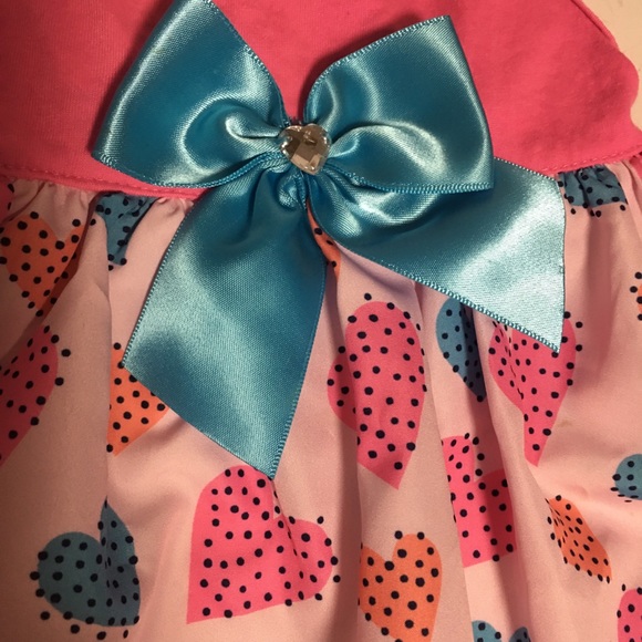 DOG! PET! Dress pink & blue hearts Smoochie Pooch New or Like new Sz Sma… - Picture 2 of 9